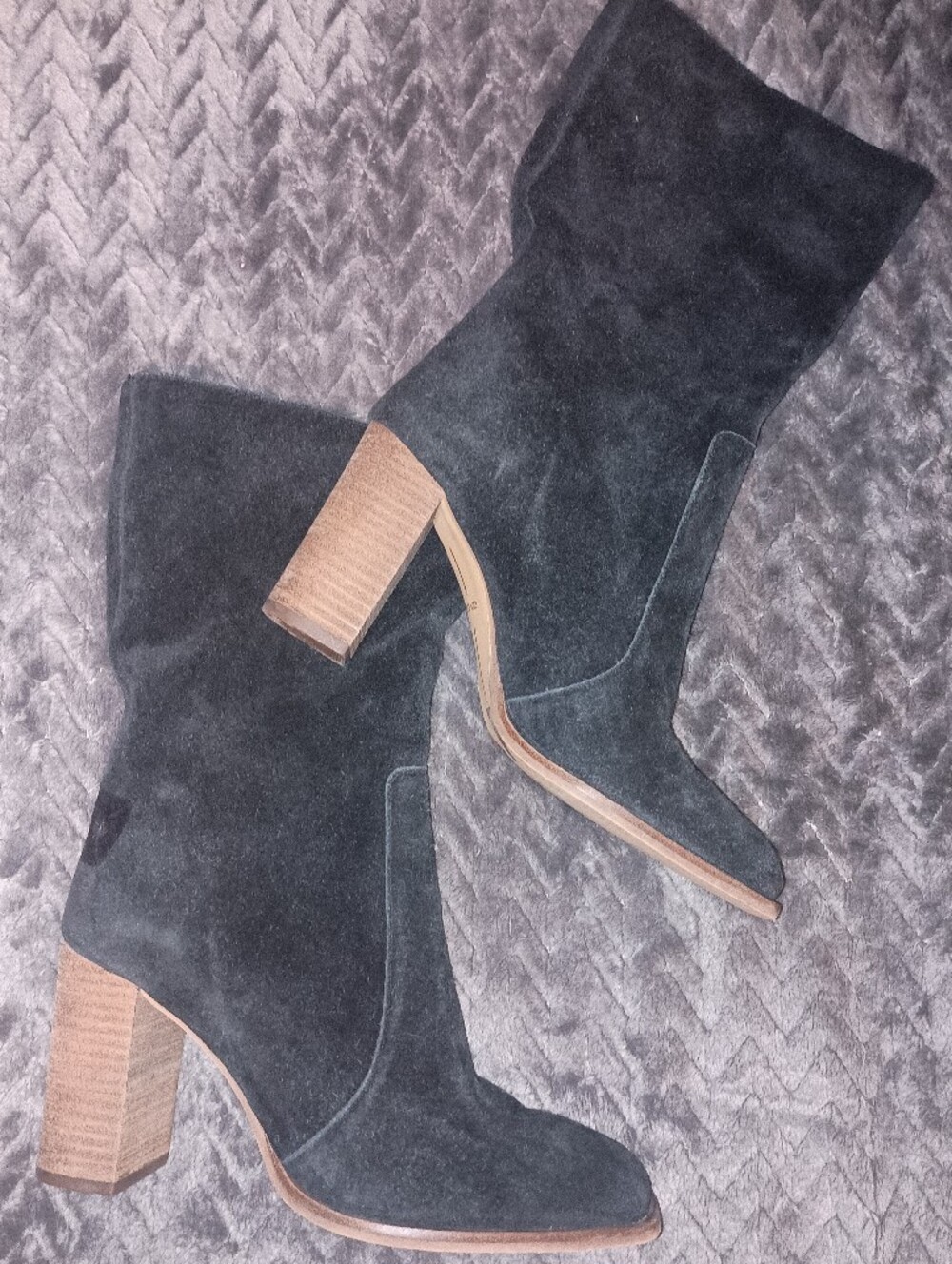 NEW Dolce Vita Genuine Suede Calf High Boots/Soft Black Womens Size 8